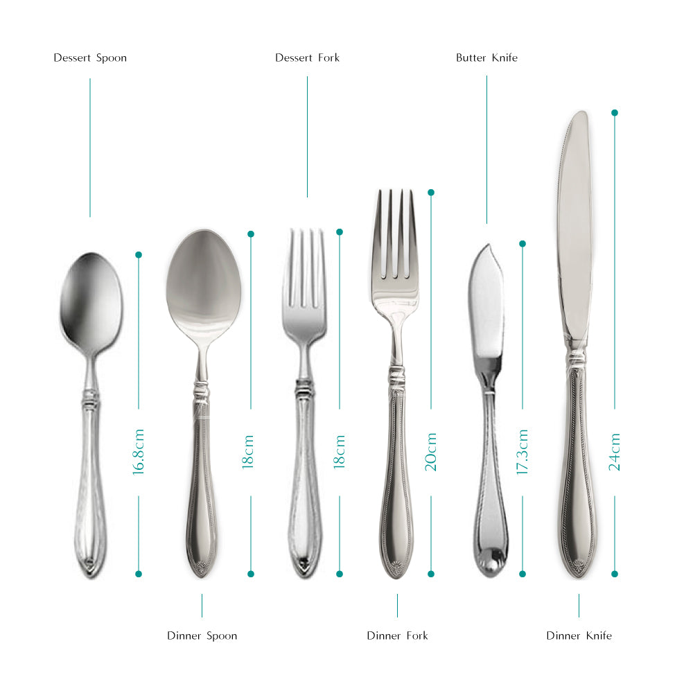 Elegant Sheraton cutlery set with a classic design and polished finish, featuring a refined and timeless look that complements both formal and casual dining settings.