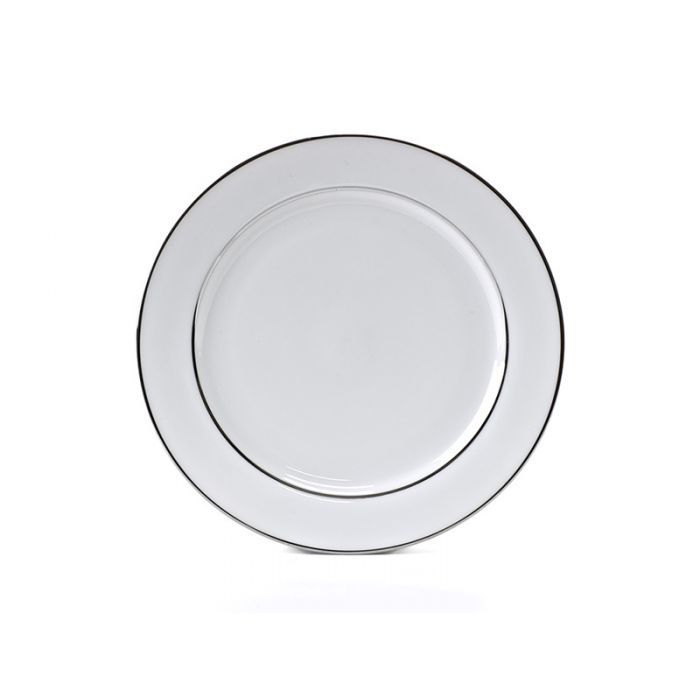 Contemporary China plates with a sleek silver rim, featuring a modern design that adds a touch of sophistication and elegance to any dining experience.