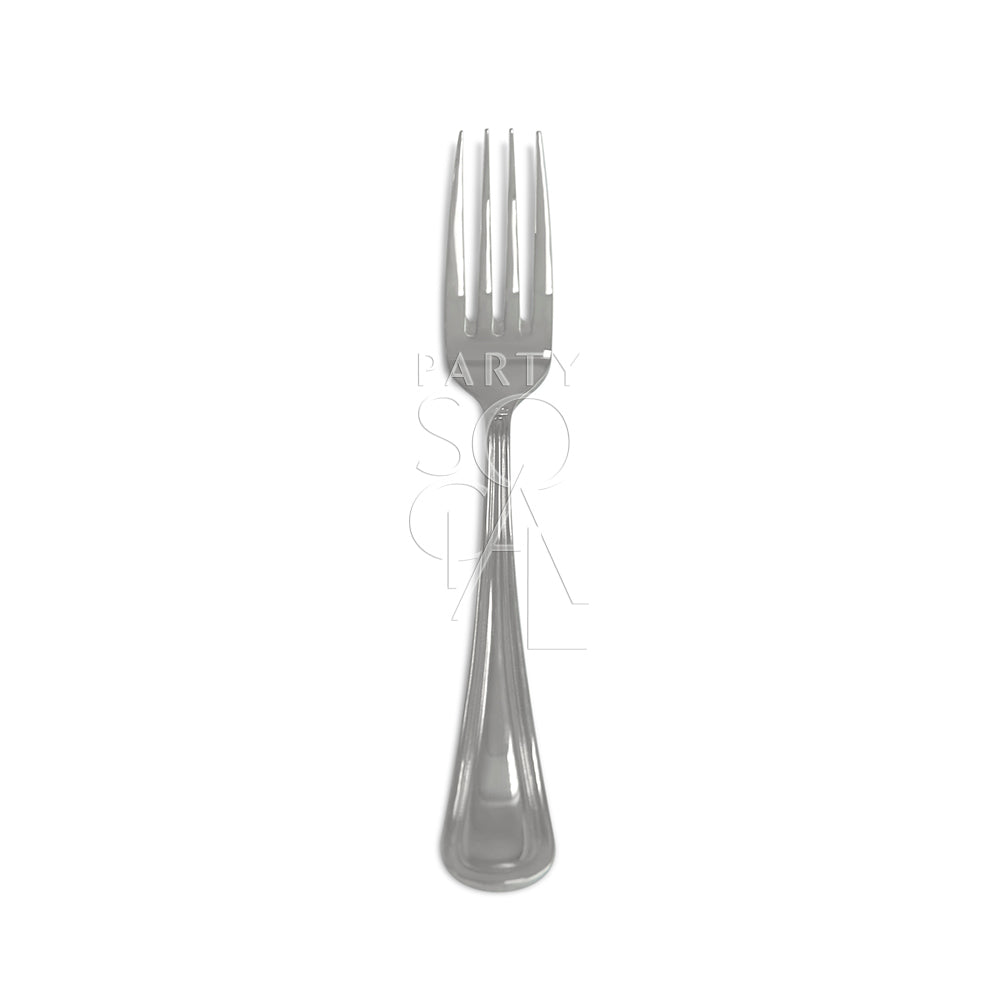 Classic simple silver cutlery set with a clean and straightforward design, offering a versatile and timeless option for any dining occasion.