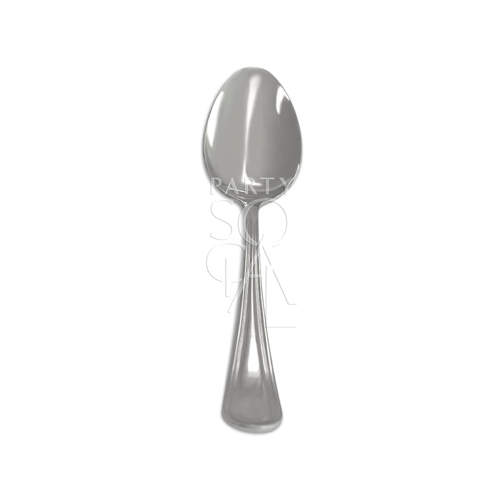 Classic simple silver cutlery set with a clean and straightforward design, offering a versatile and timeless option for any dining occasion.