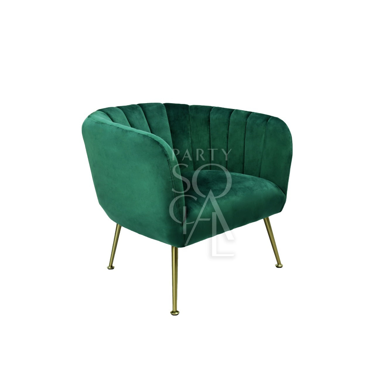 A chic single-seater sofa upholstered in rich royal green velvet. This elegant chair features a plush velvet fabric that adds a touch of luxury and sophistication. Its vibrant green color complements a range of interior styles, making it a standout piece in any living space.