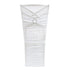 White stretch chair cover with a chameleon-like texture for a sleek, adaptable fit.