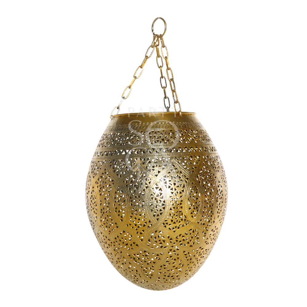 A charming vintage hanging pendant light with an antique finish. This pendant features ornate metal detailing and a classic design that adds a touch of elegance to any space. Its vintage appeal is highlighted by the intricate patterns and warm light it casts. Ideal for creating a timeless, sophisticated atmosphere in both modern and traditional interiors.