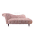 Elegant blush pink velvet sofa with a plush, soft texture. The sofa features a sleek, modern design with clean lines and a sophisticated finish, providing both comfort and style to any living space.