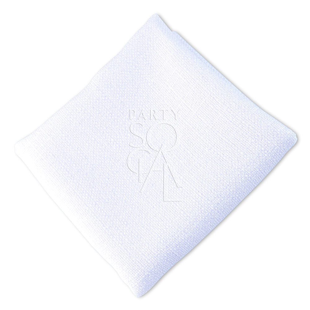 Pure white linen weave napkin, providing a versatile and clean look that complements any table setting, perfect for both casual and formal occasions.