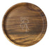 Rustic natural wood charger plate with a smooth finish, adding a warm, organic touch to any table setting.
