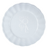 White embossed plates featuring a detailed, textured pattern that adds a touch of elegance to any table setting. The classic white color and intricate embossing make these plates suitable for both formal occasions and everyday dining, offering a sophisticated look with a subtle design element.