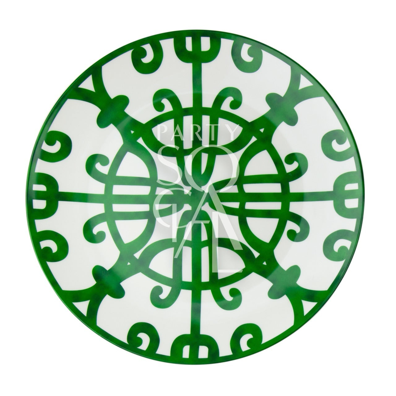 Striking plates with a vibrant green color and bold patterns, designed to make a statement at your dining table.