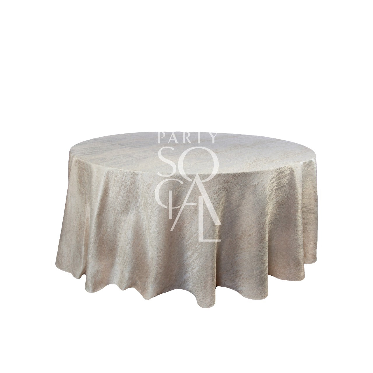 Luxurious round tablecloth crafted from jacquard fabric, featuring intricate woven patterns. The design adds a touch of elegance and sophistication to dining settings, enhancing the overall decor with its rich texture and subtle sheen.