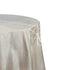 Luxurious round tablecloth crafted from jacquard fabric, featuring intricate woven patterns. The design adds a touch of elegance and sophistication to dining settings, enhancing the overall decor with its rich texture and subtle sheen.