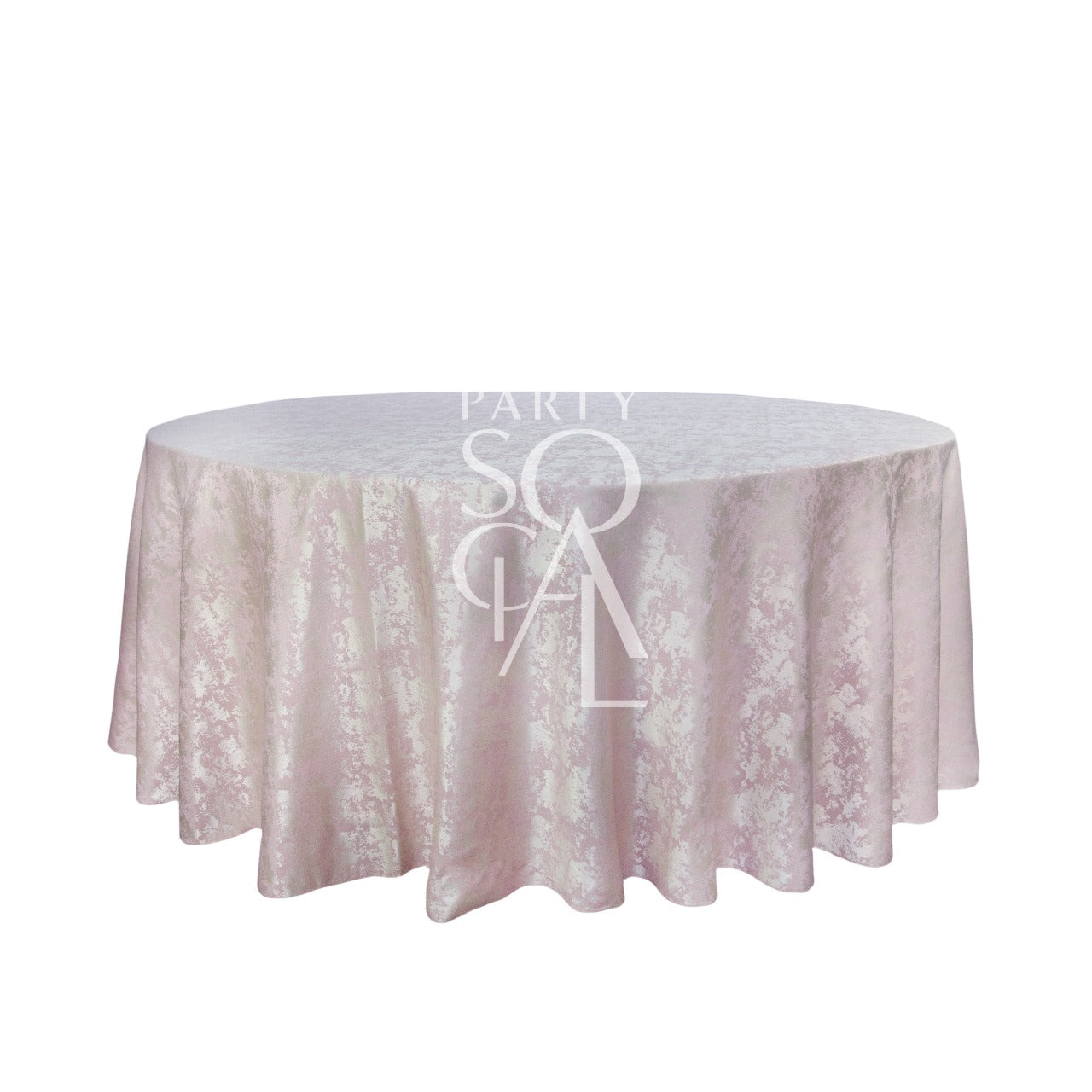 Luxurious round tablecloth crafted from jacquard fabric, featuring intricate woven patterns. The design adds a touch of elegance and sophistication to dining settings, enhancing the overall decor with its rich texture and subtle sheen.