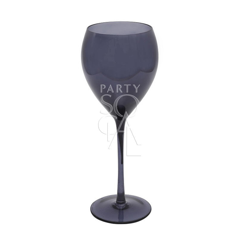 Midnight blue glasses with a deep, rich hue, offering a sophisticated and elegant touch to any table setting.