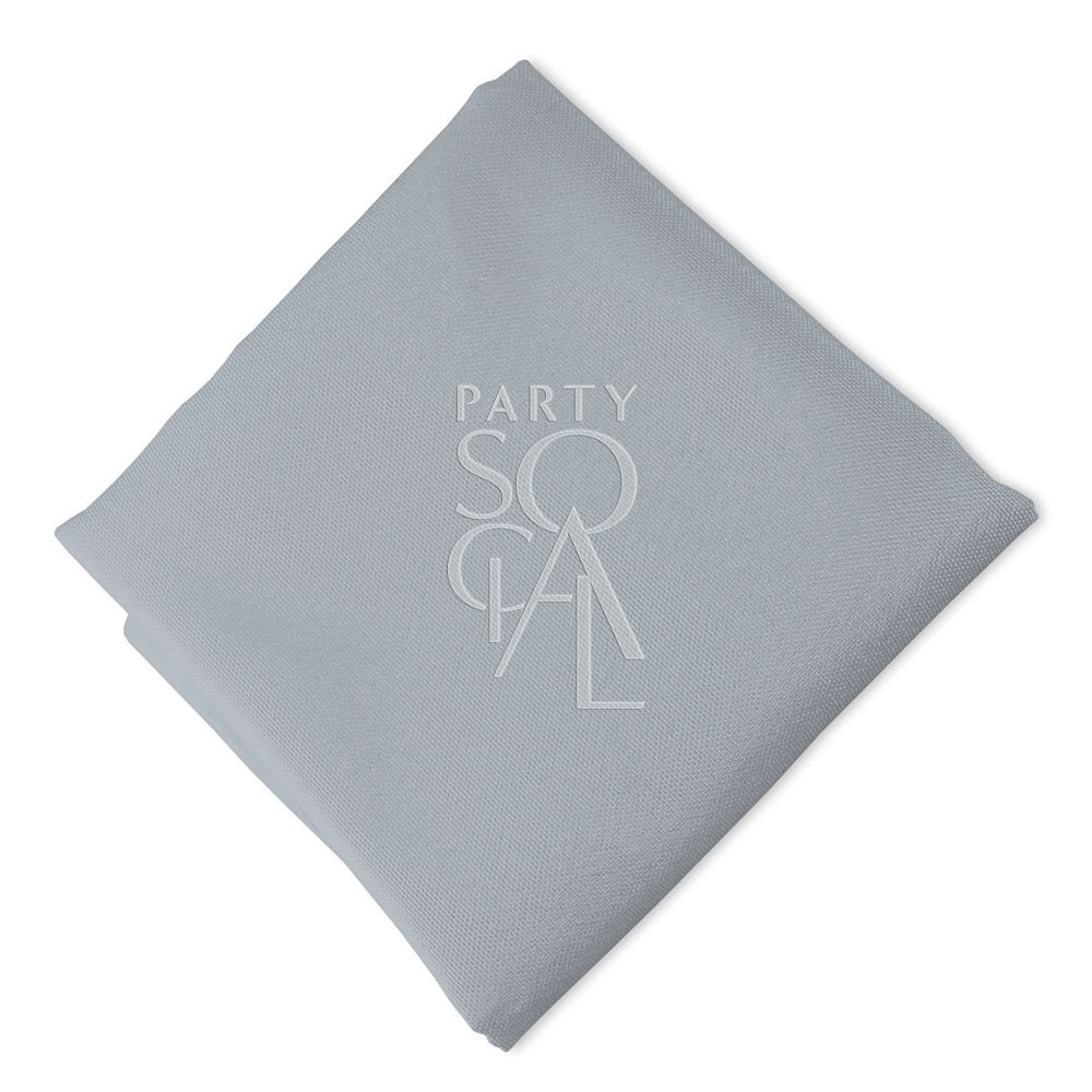 Gold-rimmed glass in a cool blue-grey shade, offering a subtle and sophisticated color with a golden rim. The blue-grey tone adds a calm and elegant touch, perfect for a refined and modern table setting.