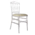 Elegant Napoleon acrylic chair with a transparent design, featuring a classic silhouette and ornate detailing. The chair’s clear acrylic construction offers a modern twist on traditional styling, providing a sophisticated and airy look that complements a variety of decor settings.