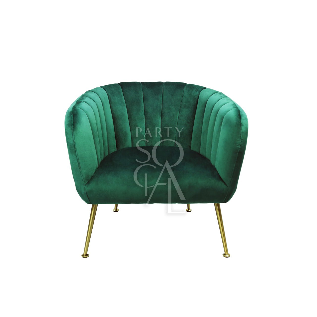 A chic single-seater sofa upholstered in rich royal green velvet. This elegant chair features a plush velvet fabric that adds a touch of luxury and sophistication. Its vibrant green color complements a range of interior styles, making it a standout piece in any living space.