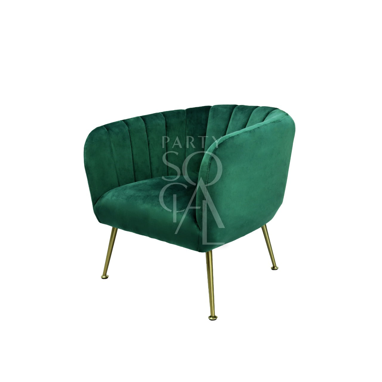 A chic single-seater sofa upholstered in rich royal green velvet. This elegant chair features a plush velvet fabric that adds a touch of luxury and sophistication. Its vibrant green color complements a range of interior styles, making it a standout piece in any living space.