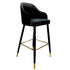 A chic velvet stool in black. This sleek stool is upholstered in soft, luxurious black velvet, offering a sophisticated and modern touch to any room. Its versatile black color makes it a stylish addition to various decor styles, whether used as extra seating or a decorative piece.