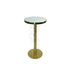 Elegant cocktail tables featuring a luxurious gold finish. These tables offer a sleek and modern design, perfect for adding a touch of glamour to any event or setting. The gold color enhances the table&
