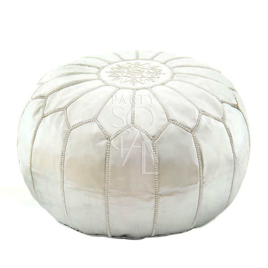 MOROCCAN LEATHER POUFS