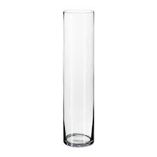 Elegant cylinder glass vases with a simple, clear design, featuring a smooth, cylindrical shape. These vases are ideal for displaying flowers or decorative accents, adding a touch of modern sophistication to any setting.