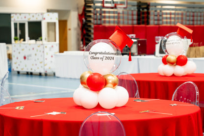 Versatile balloon tabletop decor that fits seamlessly into various event themes. The colorful balloon arrangement is perfect for creating a focal point on tables, making it an excellent choice for parties and special occasions.