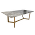 A table with a natural base and a grey marble top, featuring a stylish and contemporary design. The natural base provides a warm, earthy contrast to the elegant grey marble top, adding sophistication and modern charm to any decor.