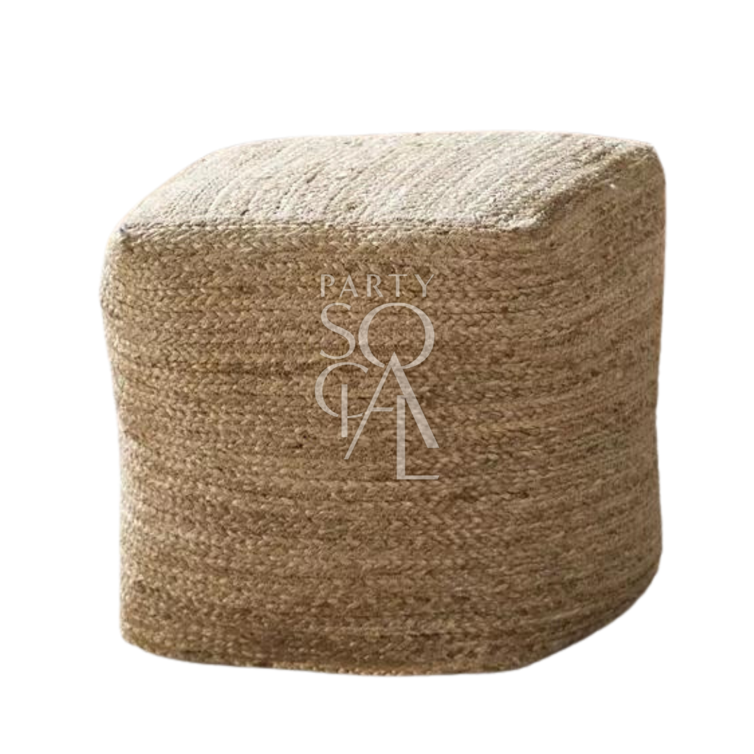 FABRIC &amp; JUTE POUFS