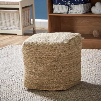 FABRIC &amp; JUTE POUFS