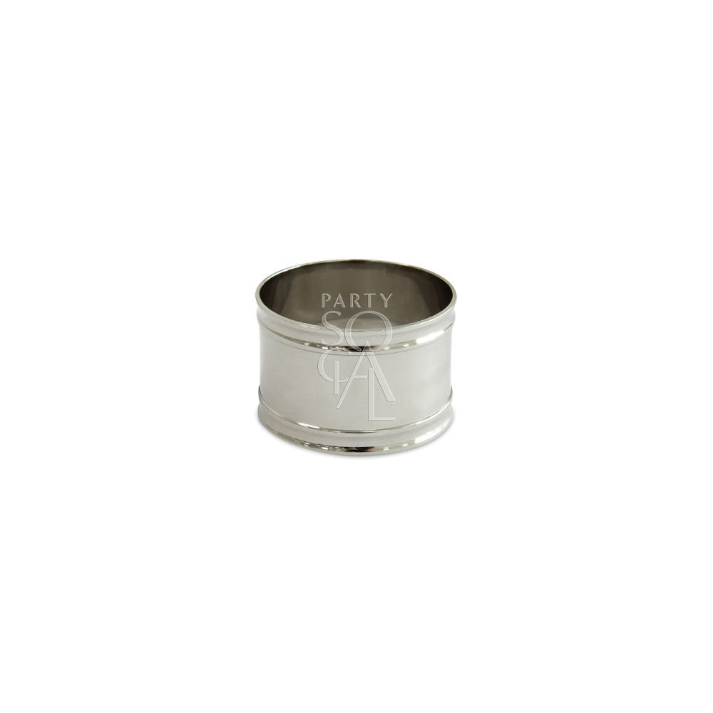 NAPKIN RING- SIMPLE SILVER ROUND