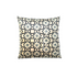 A cushion with a geometric print design, featuring a stylish and modern pattern. The cover material is polyester, offering durability and a sleek finish. This cushion adds a touch of contemporary elegance and comfort to any seating area or decor.