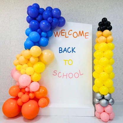 Angled Wall w/ Pencil Pillar Balloon Backdrop