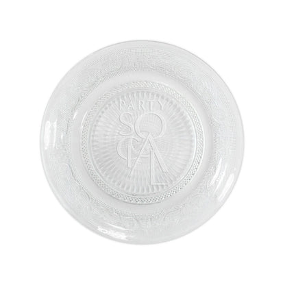 VINTAGE CLEAR GLASS PLATES