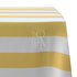 A small stripes rectangular tablecloth in vibrant yellow, featuring a pattern of subtle, thin stripes. This bright and cheerful tablecloth adds a touch of color and freshness to your dining area, ideal for both casual and formal occasions.