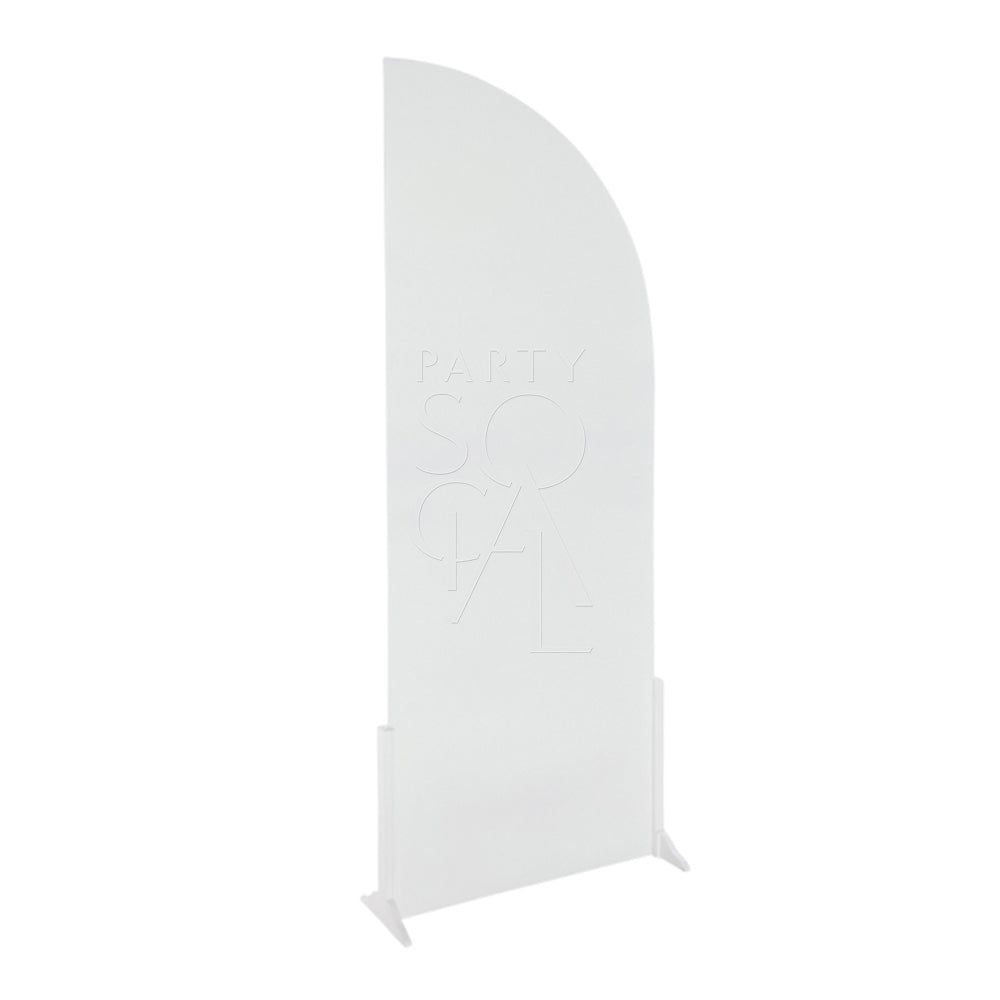 WHITE WOOD CURVED BACKDROP