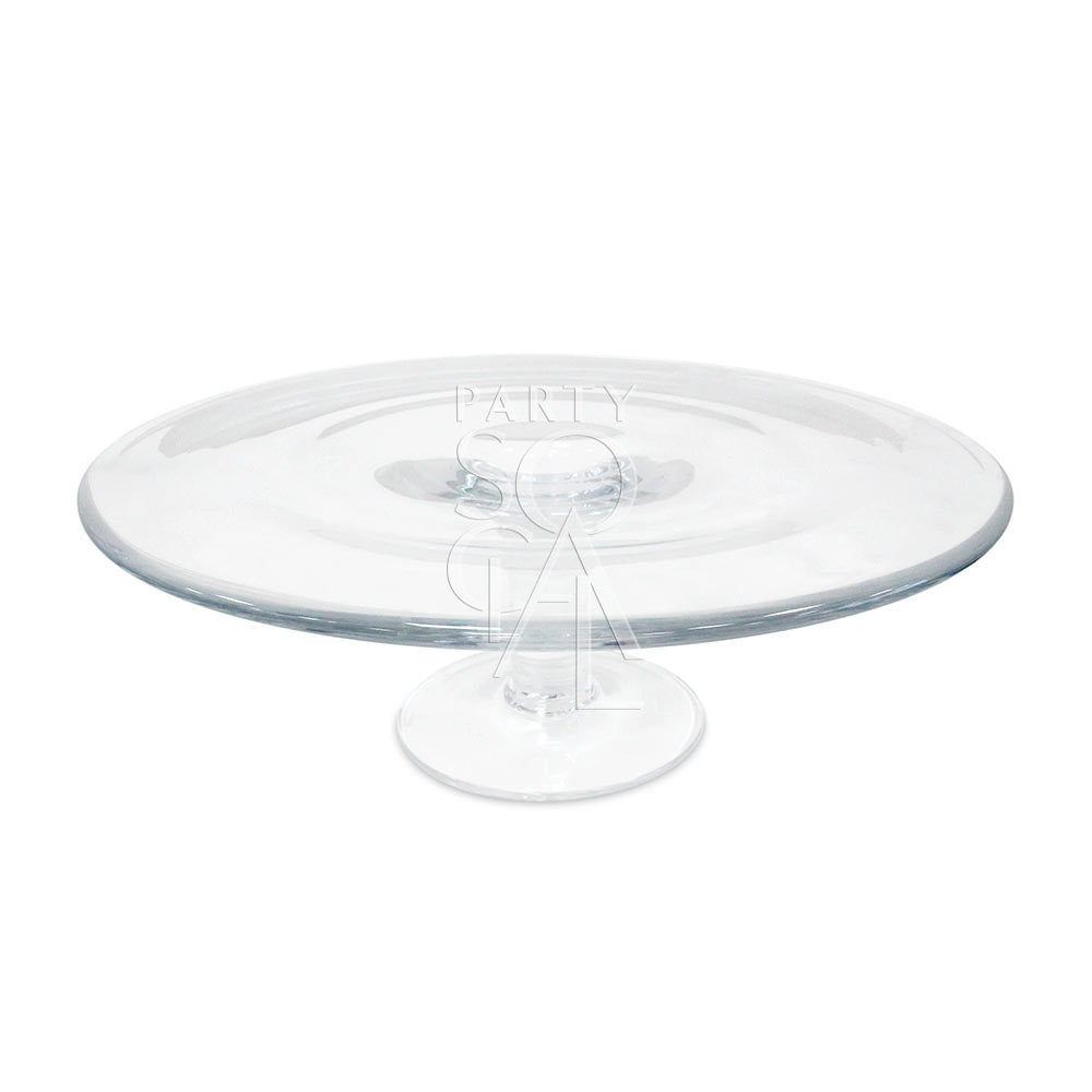 CAKE STAND - CLEAR SIMPLE GLASS