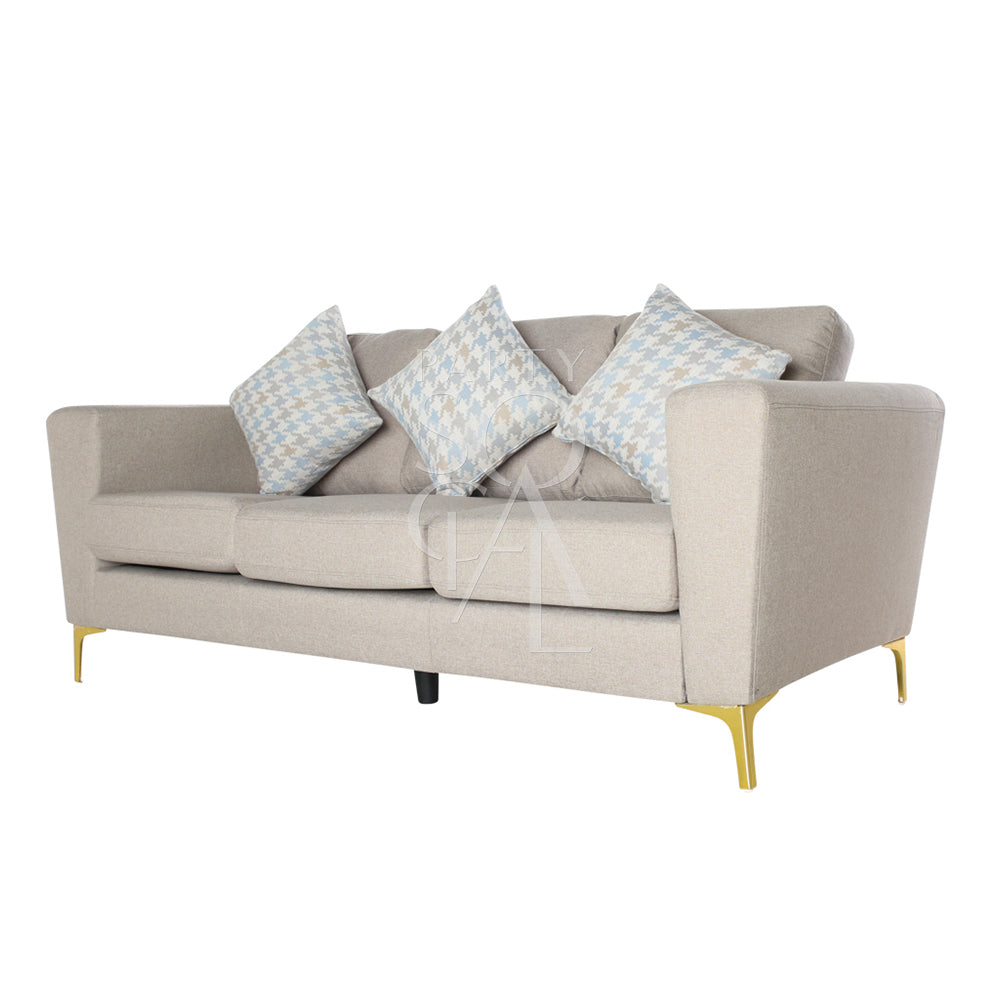 SAND FABRIC SOFA 3-SEATER