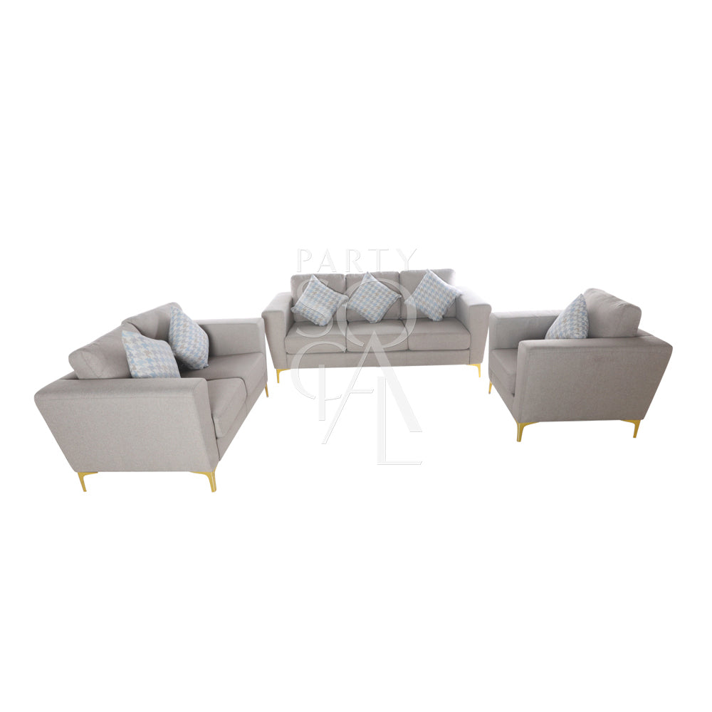 SAND FABRIC SOFA 3-SEATER